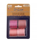 S-LON Bead Cord Tex 210 Tea Rose Mix