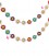 Catena Margherite Colorate Smaltate 10 mm Acciaio Inox Oro (45 cm)