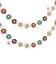 Catena Margherite Colorate Smaltate 10 mm Acciaio Inox Oro (45 cm)
