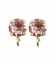 Base Orecchini a Perno con Chaton SW Vintage Rose SS39 8 mm colore Oro