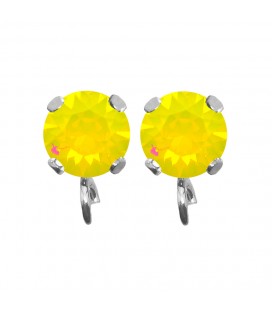 Base Orecchini a Perno con Chaton Yellow Opal SS39 8 mm