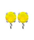 Base Orecchini a Perno con Chaton Yellow Opal SS39 8 mm