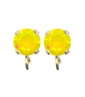 Base Orecchini a Perno con Chaton Yellow Opal SS39 8 mm Oro