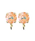 Base Orecchini a Perno con Chaton SW Peach Delite SS39 8 mm colore Oro