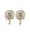 Base Orecchini a Perno con Chaton SW Crystal Silver Shade SS39 8 mm colore Oro