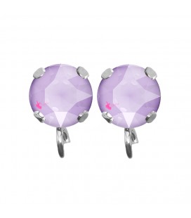 Base Orecchini a Perno con Chaton Crystal Lilac SS39