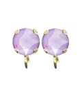 Base Orecchini a Perno con Chaton Crystal Lilac SS39 Oro