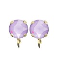 Base Orecchini a Perno con Chaton Crystal Lilac SS39 Oro