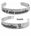 Bracciale Personalizzato con Incisione Nome Frase Alluminio