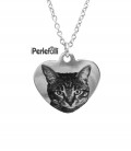 Collana Personalizzata Cuore Foto Gatto con Incisione Nome