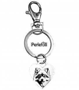 Portachiavi Foto Cane Gatto con Incisione Nome Cuore Personalizzato