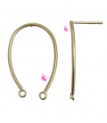 Perni Ferro di Cavallo 30x18 mm con 2 Anellini Oro Opaco