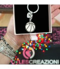 Portachiavi Pallone da Basket Incisione Personalizzata Acciaio Inox