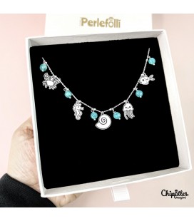 Collana Mare Argento 925 con Agate Turchesi