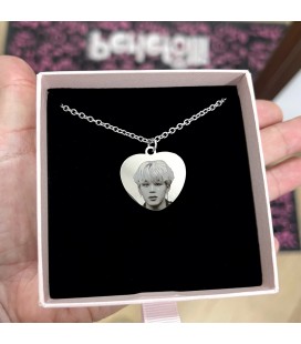 Collana con Incisione Foto Personalizzata e Nome Acciaio Inox