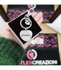 Portachiavi Foto Personalizzata con Incisione Nome o Frase