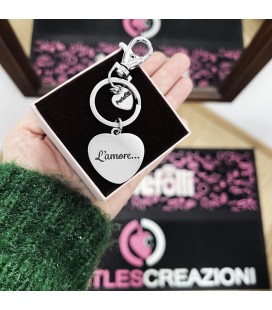 Portachiavi Incisione Personalizzata Acciaio Inox