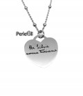 Collana Incisione Dedica Personalizzata Cuore 22 mm Argento 925