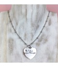 Collana Incisione Dedica Personalizzata Cuore 22 mm Argento 925