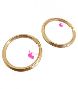 Anello Portachiavi 28 mm Acciaio Inossidabile Oro
