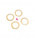 Anellini Apribili 8x1,2 mm Acciaio Inox Placcato Oro 24K (50 pezzi)
