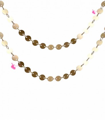 Catena Maglia Disco 6 mm Oro Opaco (10 cm)