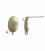 Perni per Orecchini Ovali 12x7 Oro Opaco (1 paio)