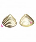 Ciondolo Conchiglia 32x26 mm Oro Opaco (1 paio)