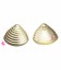 Ciondolo Conchiglia 32x26 mm Oro Opaco (1 paio)