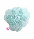 Fiore Modellabile 6 Petali 35 mm Turchese