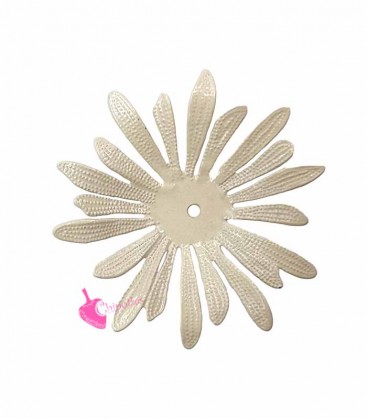 Fiore Irregolare Smaltato 33 mm Beige