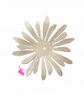 Fiore Irregolare Smaltato 33 mm Beige