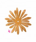 Fiore Irregolare Smaltato 33 mm  Arancio Chiaro