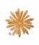 Fiore Irregolare Smaltato 33 mm  Arancio Chiaro
