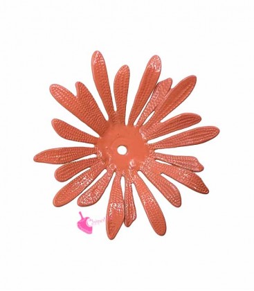 Fiore Irregolare Smaltato 33 mm  Arancio Corallo