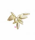 Ciondolo Foglia 25x17 mm Oro Opaco
