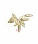 Ciondolo Foglia 25x17 mm Oro Opaco