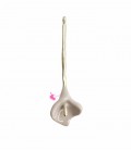 Ciondolo Calla 40x10 mm Beige e Oro Opaco