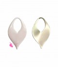 Ciondolo Smaltato Beige 20x12 mm Oro Opaco