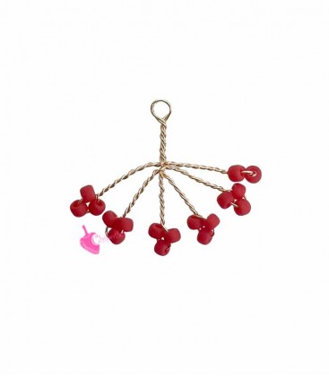 Ciondolo Ramo 6 petali 20x15 mm Rosso