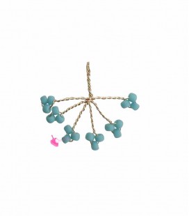 Ciondolo Ramo 6 petali 20x15 mm Turchese