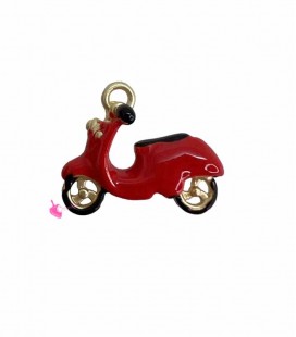 Ciondolo Vespa Smaltata 15x10 mm Rossa