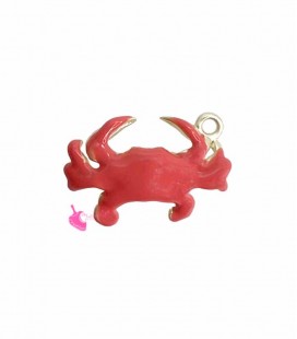 Ciondolo Granchio 15x10 mm Rosso Corallo