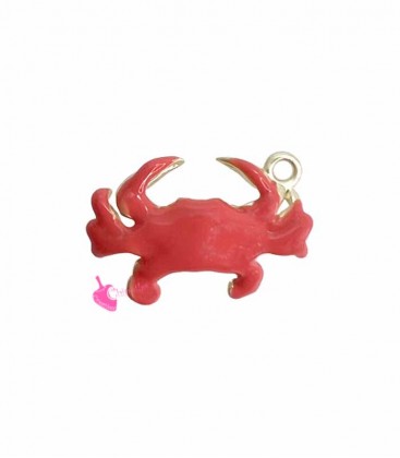 Ciondolo Granchio 15x10 mm Rosso Corallo