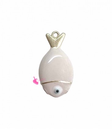 Ciondolo Pesce 18x9 mm Beige