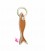 Ciondolo Pesce Smaltato 15x3 mm Arancio e Oro Opaco