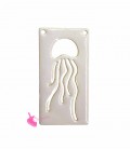 Ciondolo Rettangolo con Medusa 30x15 mm Beige e Oro Opaco