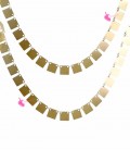 Catena Quadrati 8x8 mm Oro Opaco (50 cm)