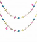 Catena Fiori Smaltati 6 mm Colori Pastello (10 cm)