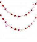 Catena Fiori Smaltati 6 mm Rosa Rosso (10 cm)